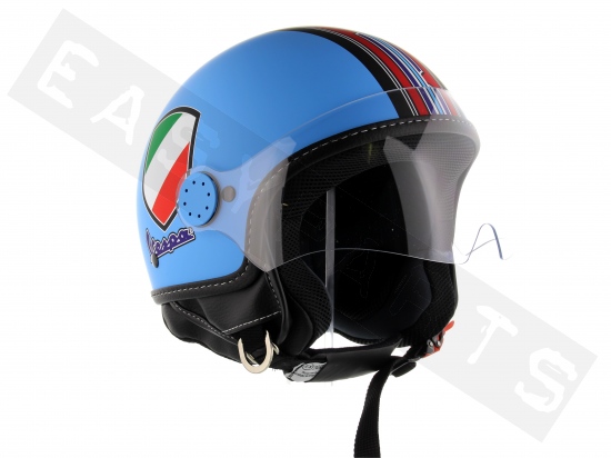Piaggio Helm Demi Jet VESPA V-Stripes Blauw